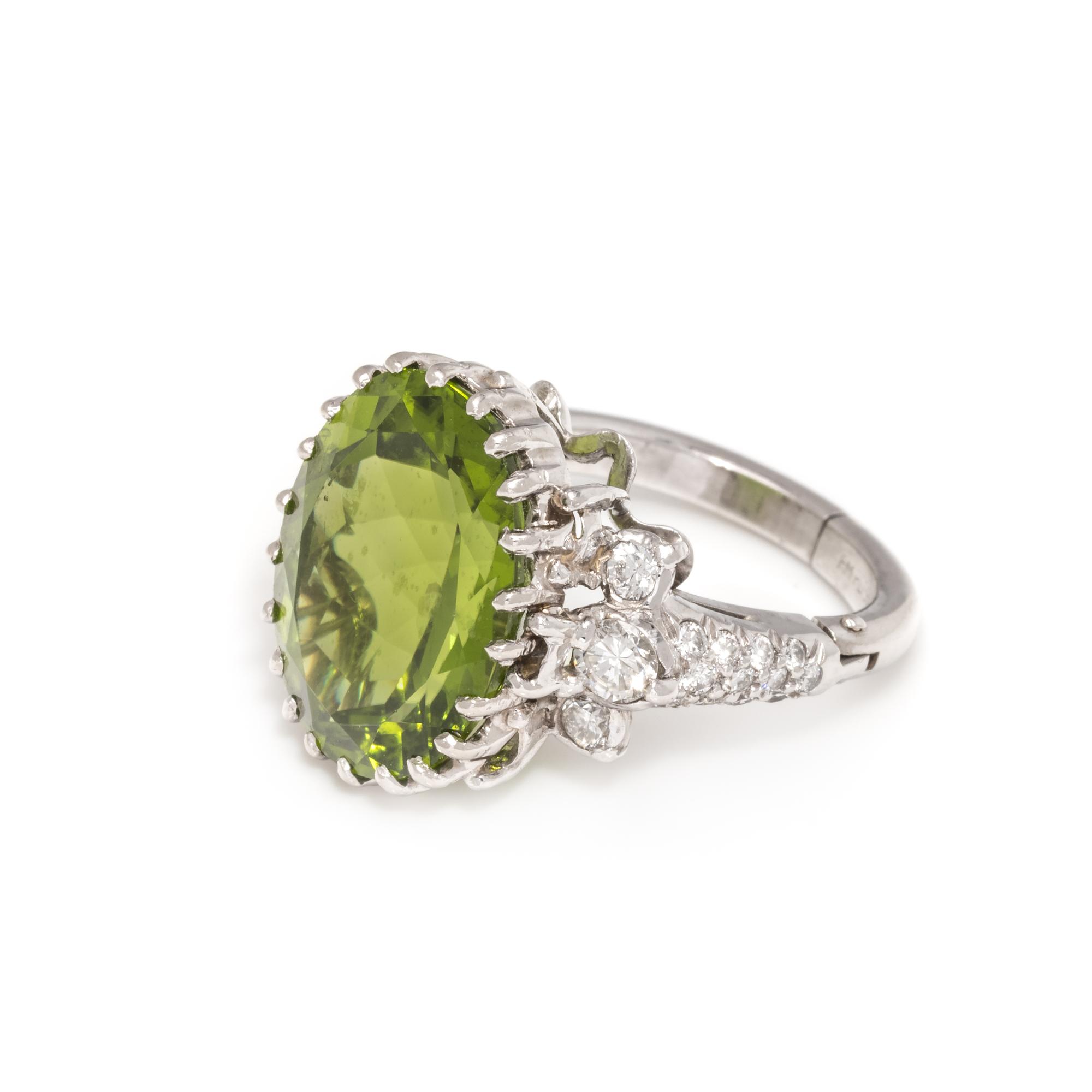 PERIDOT AND DIAMOND RING