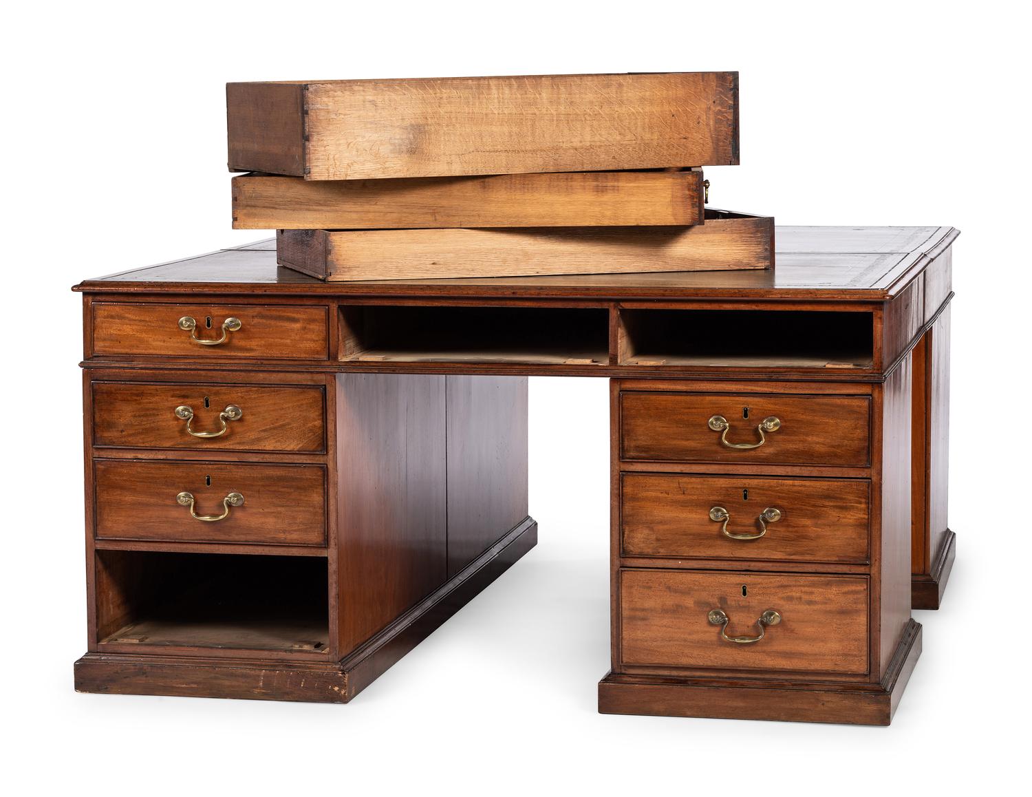 A George III Mahogany Double Partners Desk