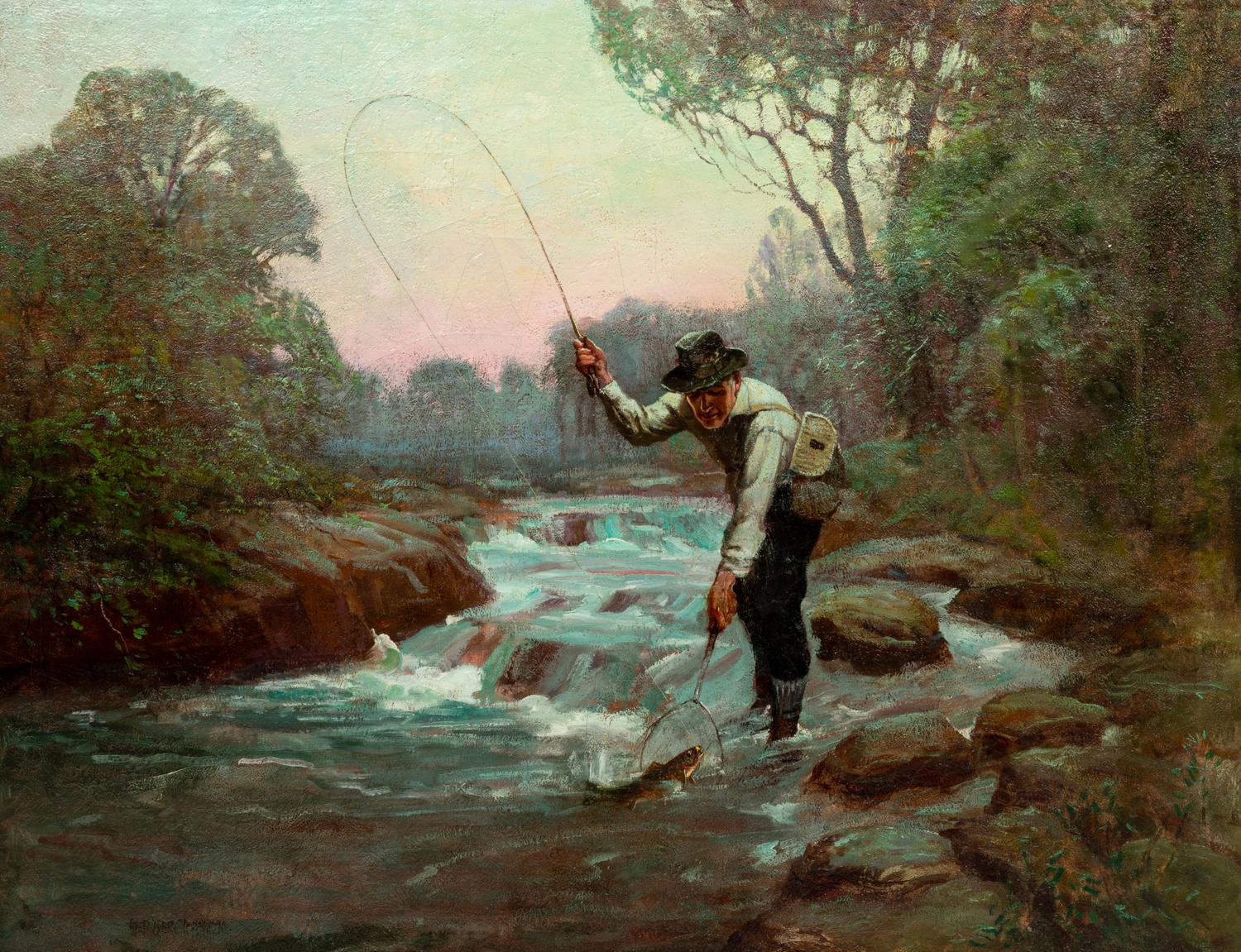Fly Fishing , circa 1920