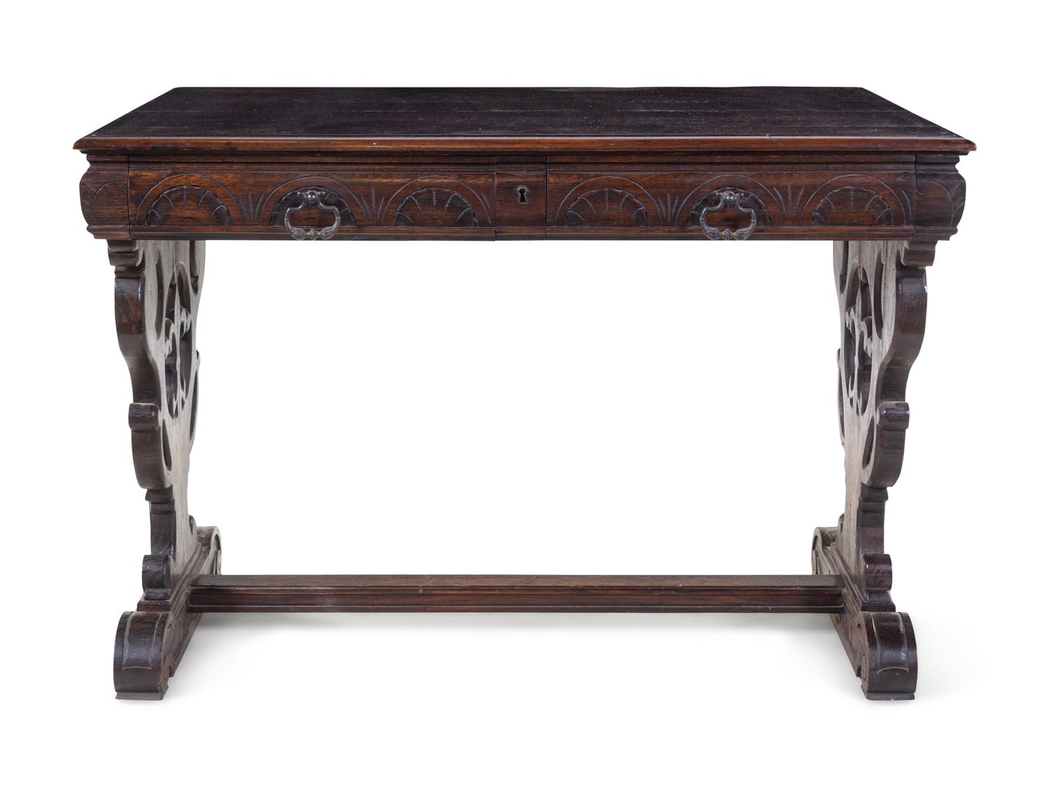 A Renaissance Revival Walnut Table