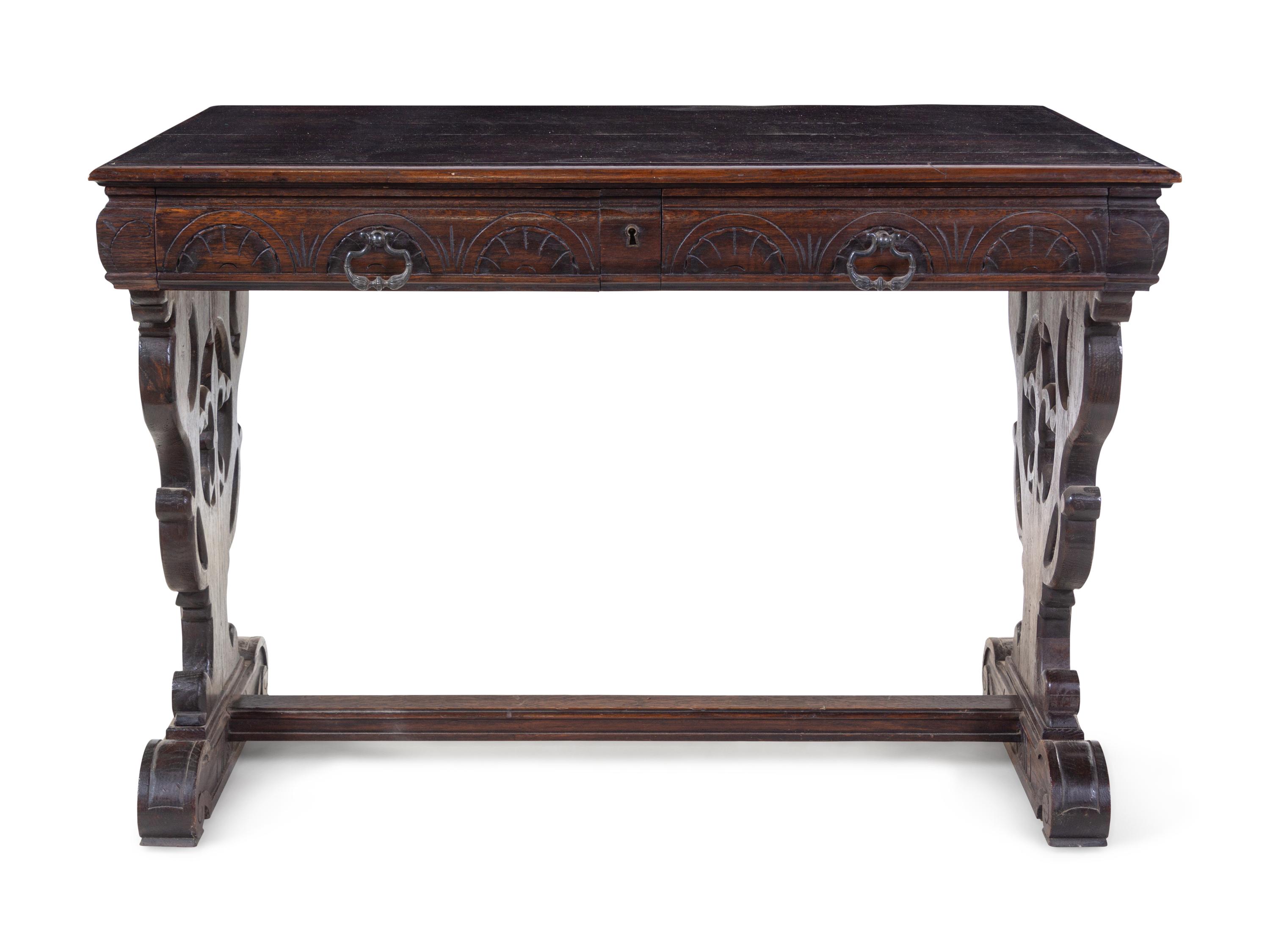 A Renaissance Revival Walnut Table