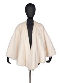 Valentino Mink Cape with Detachable Trim