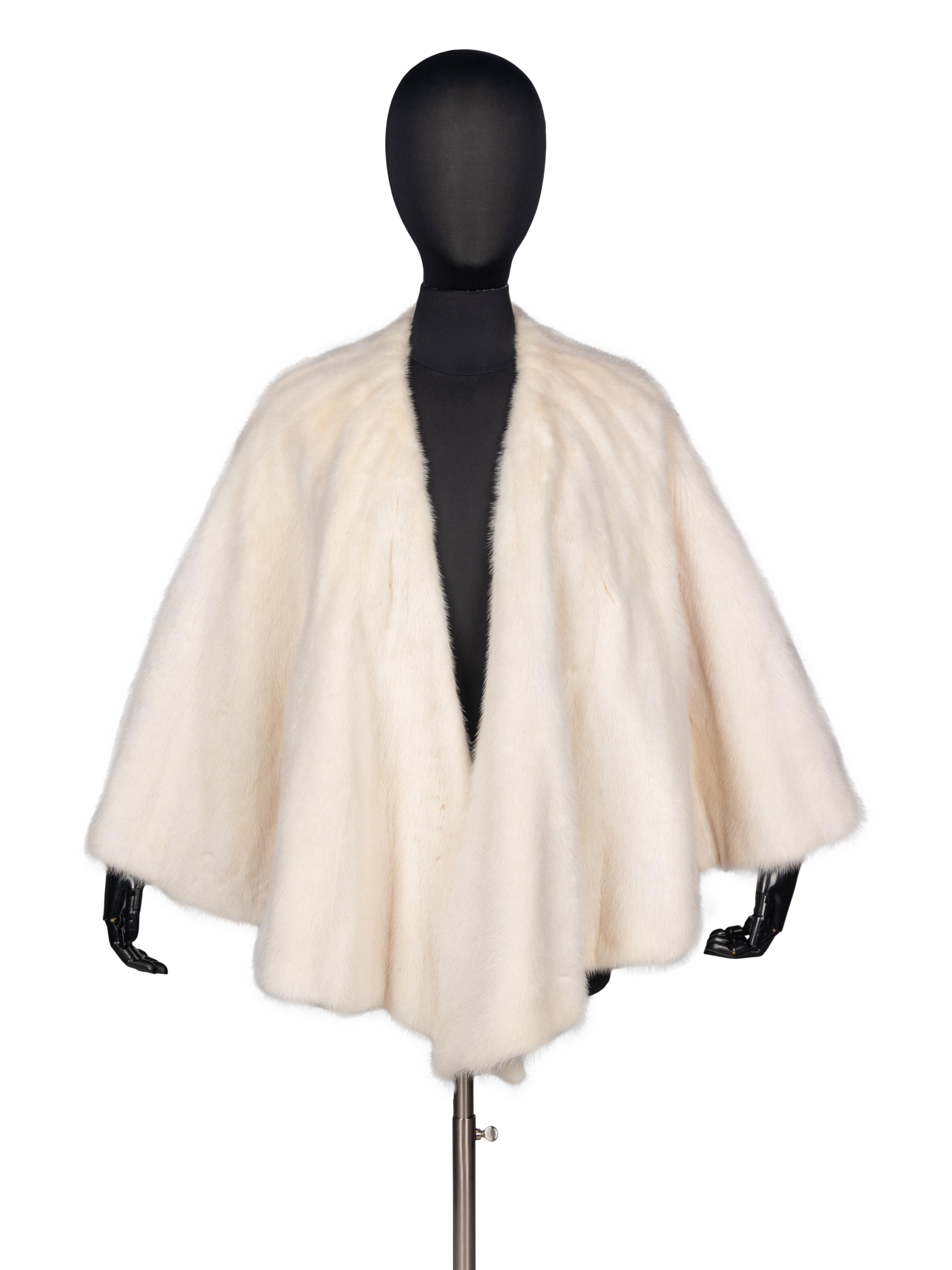 Valentino Mink Cape with Detachable Trim
