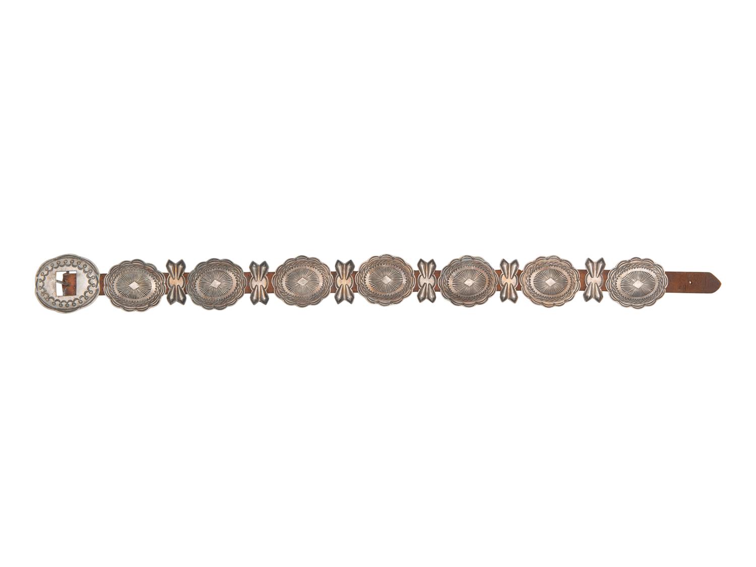 Navajo Silver Concha Belt