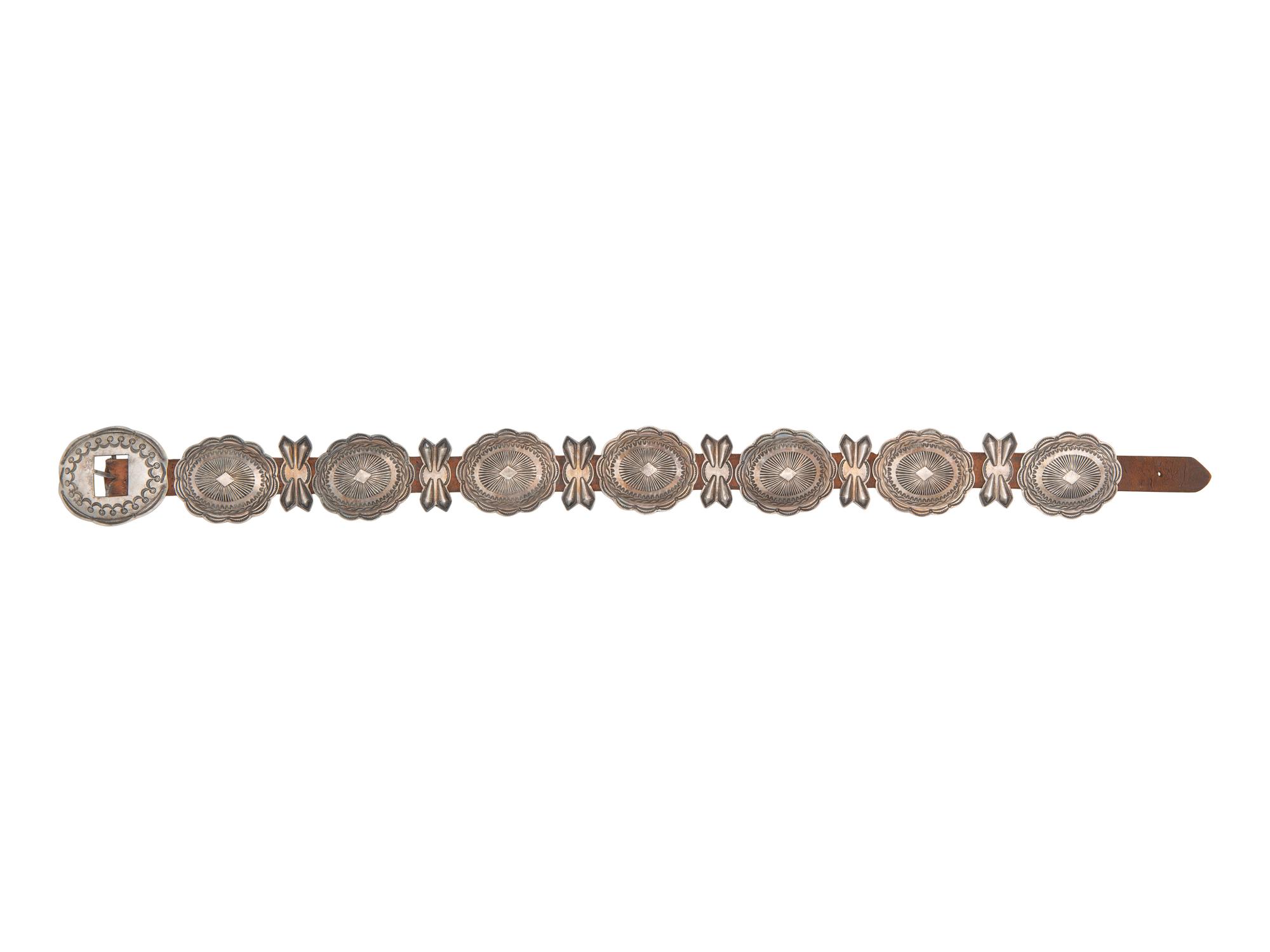 Navajo Silver Concha Belt
