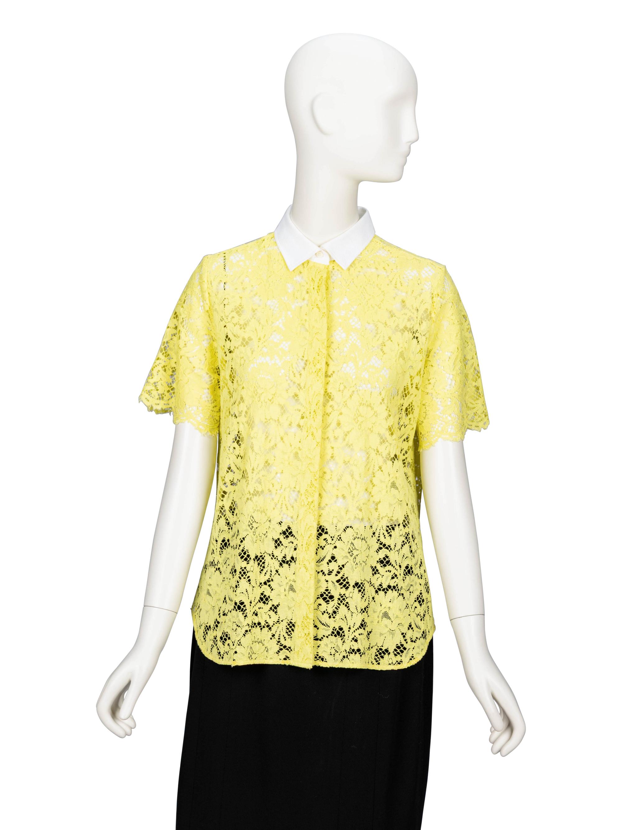 Two Italian Designer Lace Blouses