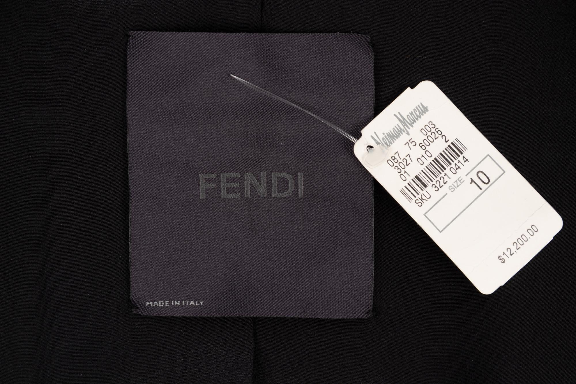 Fendi Mohair Jacket with Alligator Belt