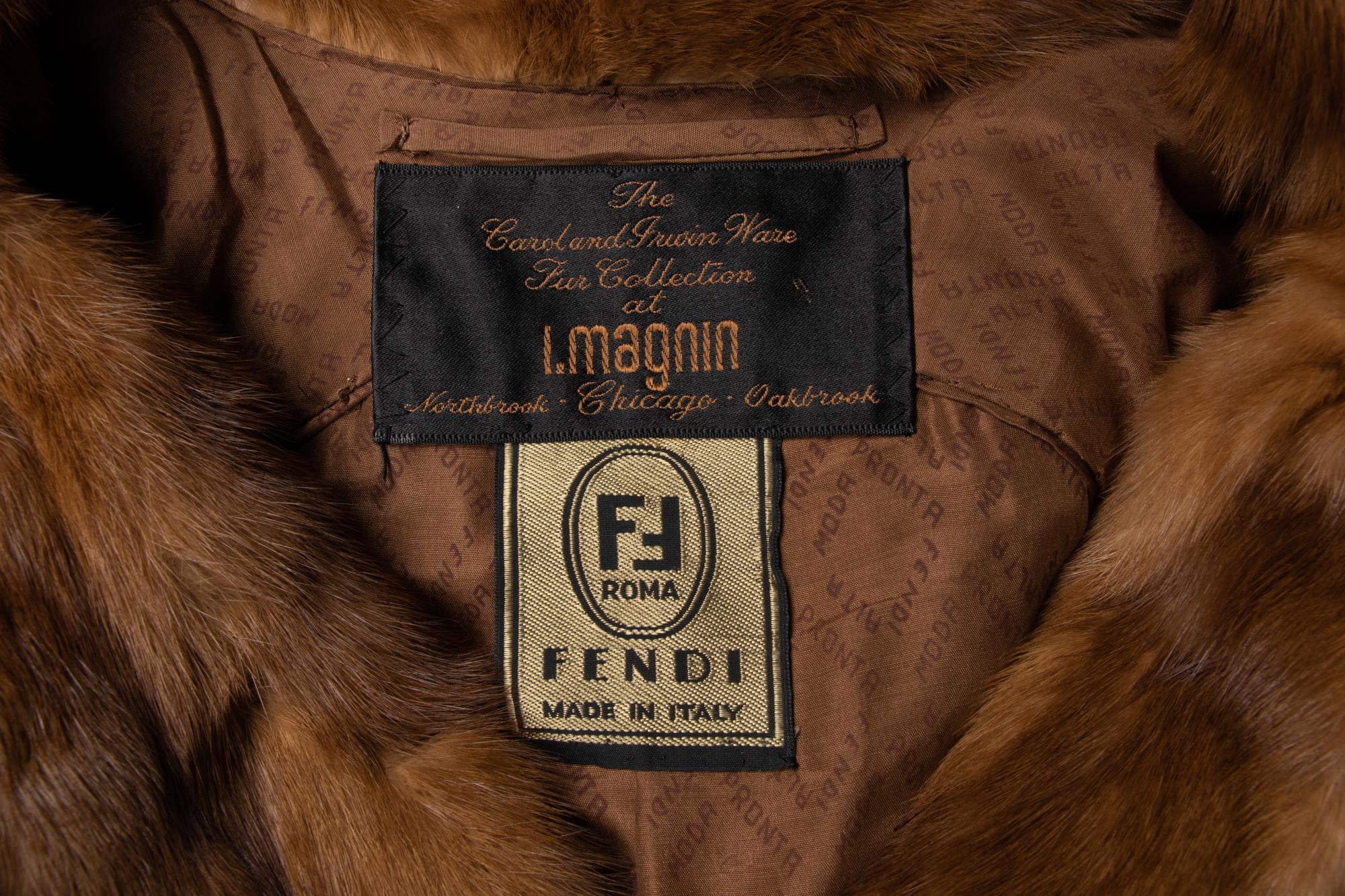 Fendi Marten Fur Coat 1970-80s