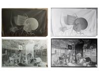 [EARLY PHOTOGRAPHY]. A large group of glass plate negatives and glass slides with Western themes.