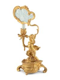 A Louis XV Style Gilt Bronze Candelabrum à Écran