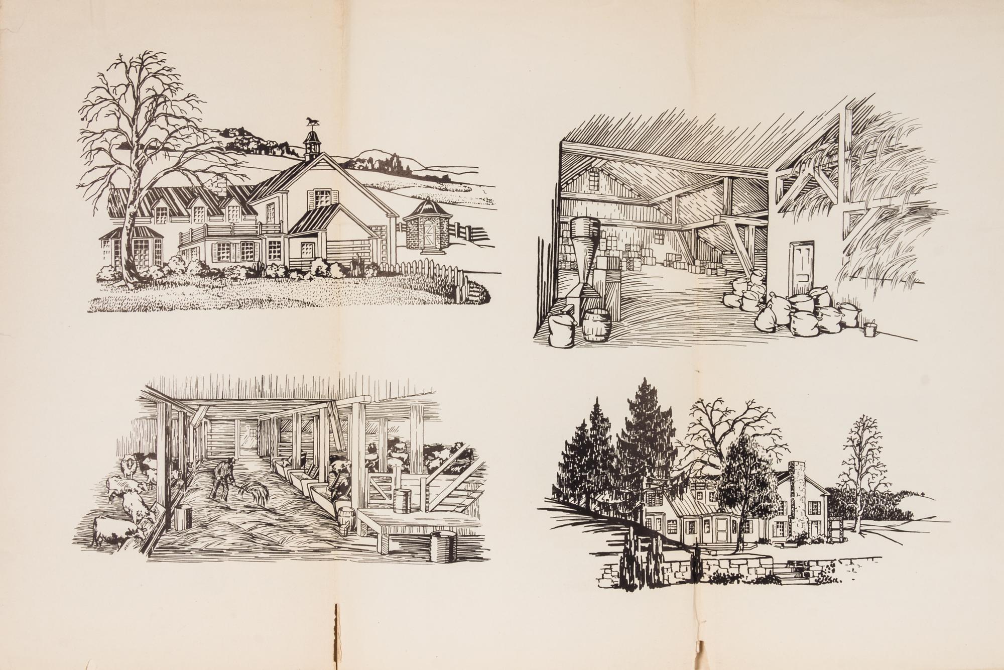 BROMFIELD, LOUIS. Pleasant Valley. New York and London, 1945. Proof copy. With mock up drawings for the story.