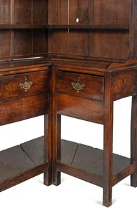 An Unusual English Oak Corner Welsh Dresser