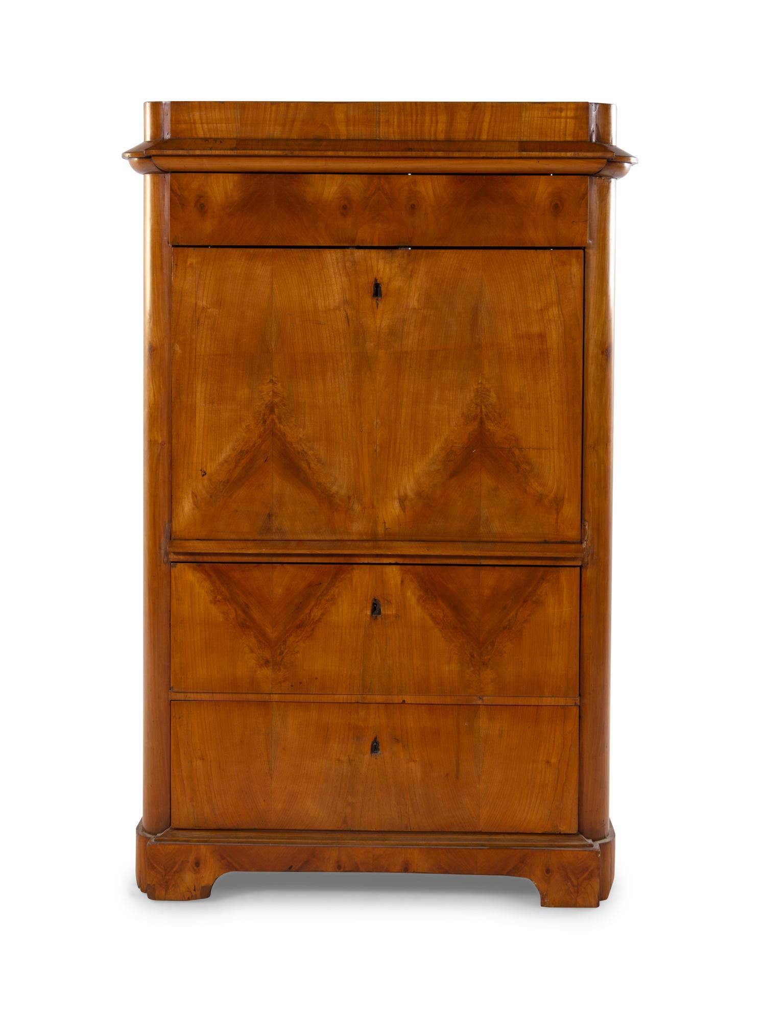 A Biedermeier Walnut Secretaire a Abattant