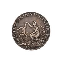 [EXONUMIA][FRANCE] A 1601 Silver Medallion Commemorating the Birth of the Dauphin, and later King Louis XIII (35 mm, 17.0 g)