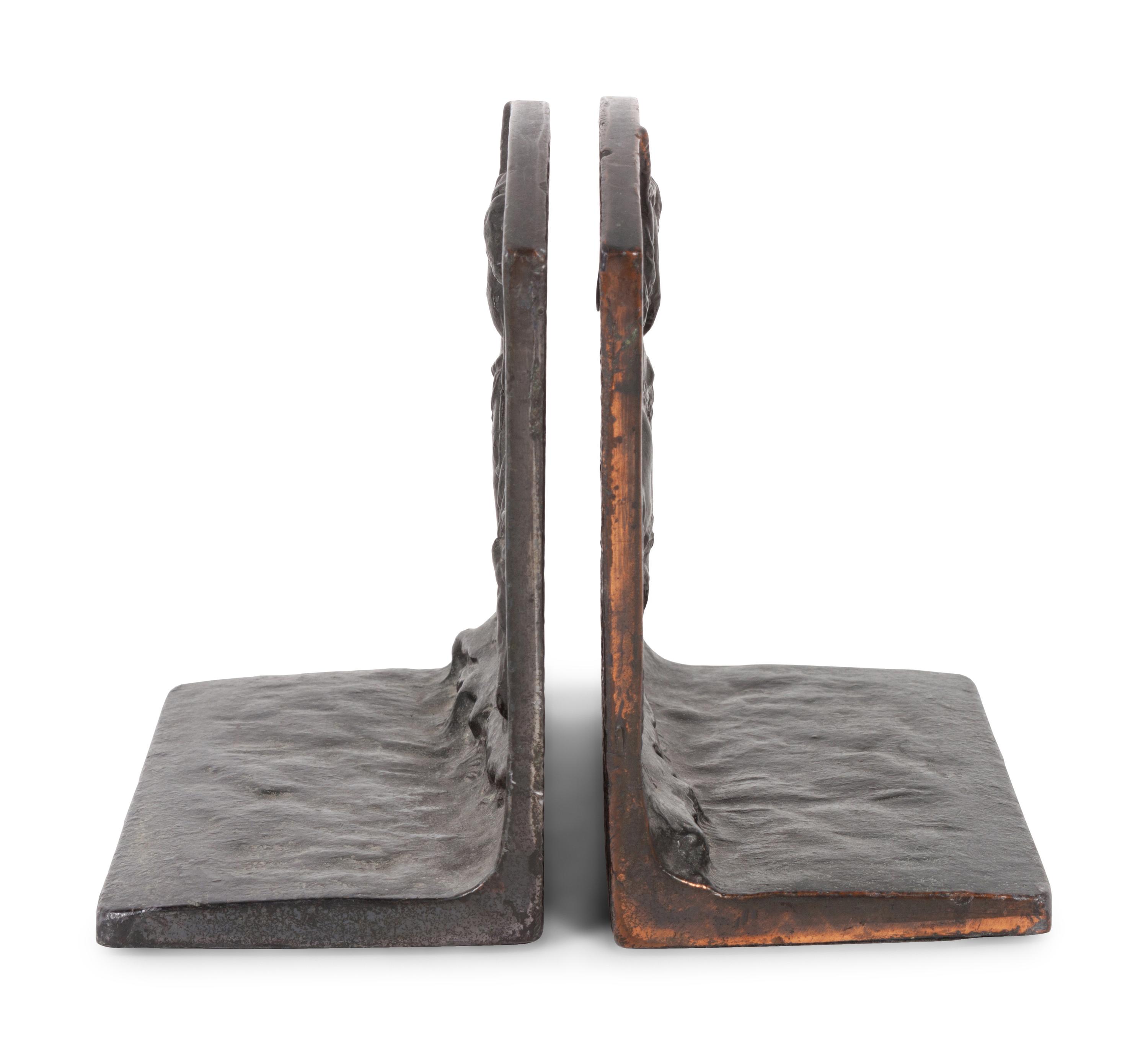 End of the Trail Bronze Bookends