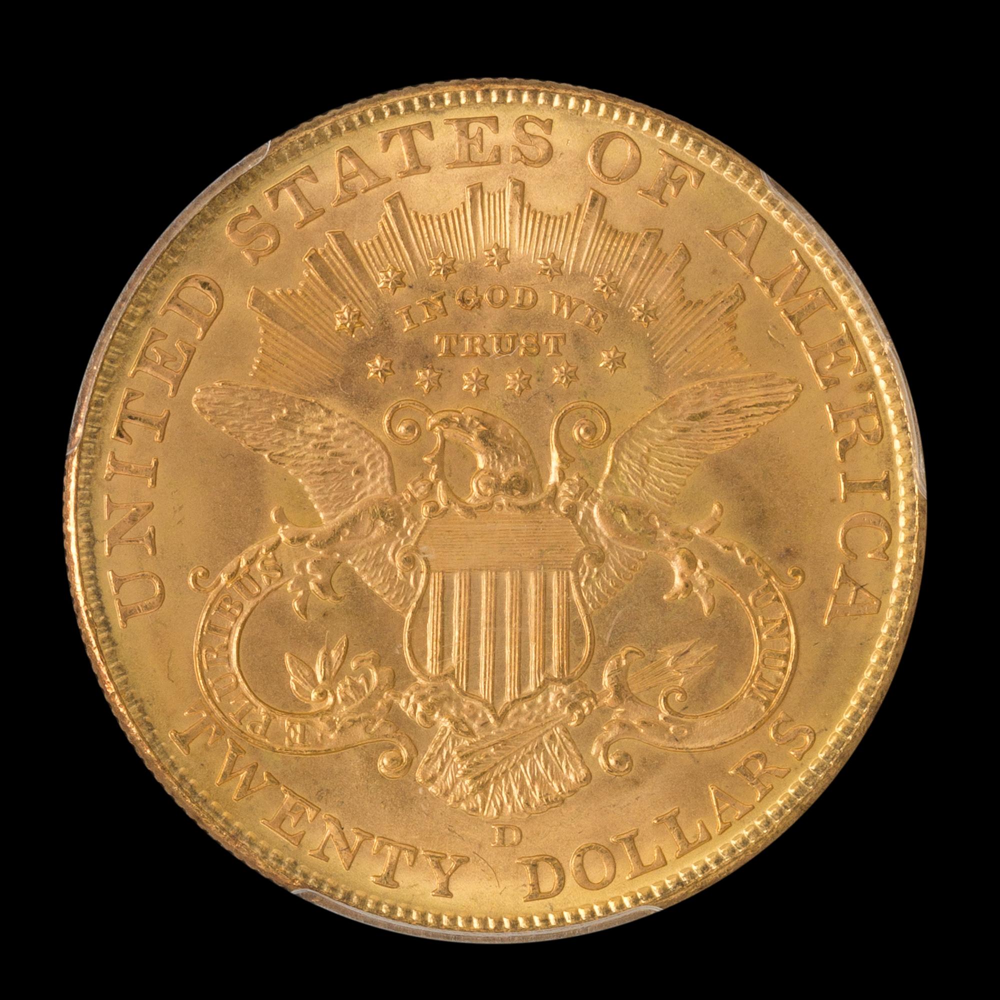 A United States 1907-D Liberty Head $20 Gold Coin