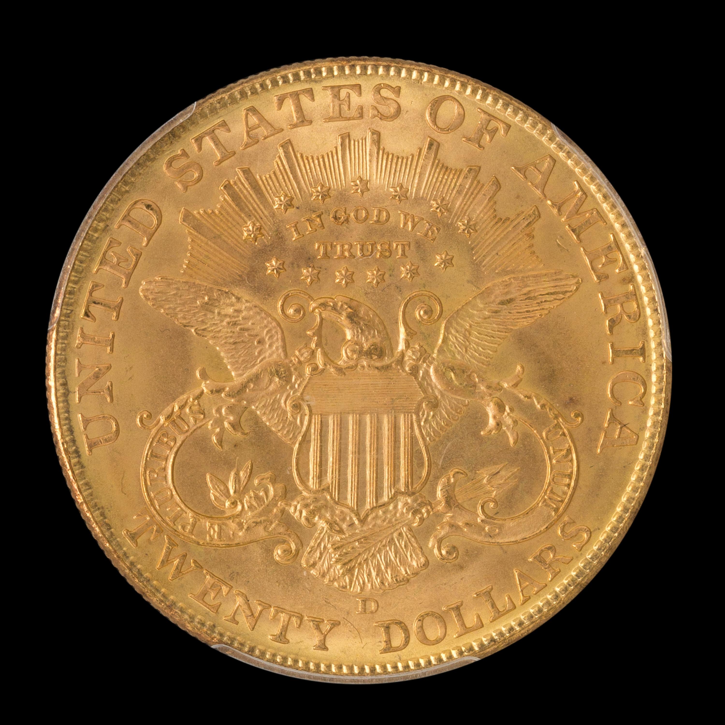 A United States 1907-D Liberty Head $20 Gold Coin