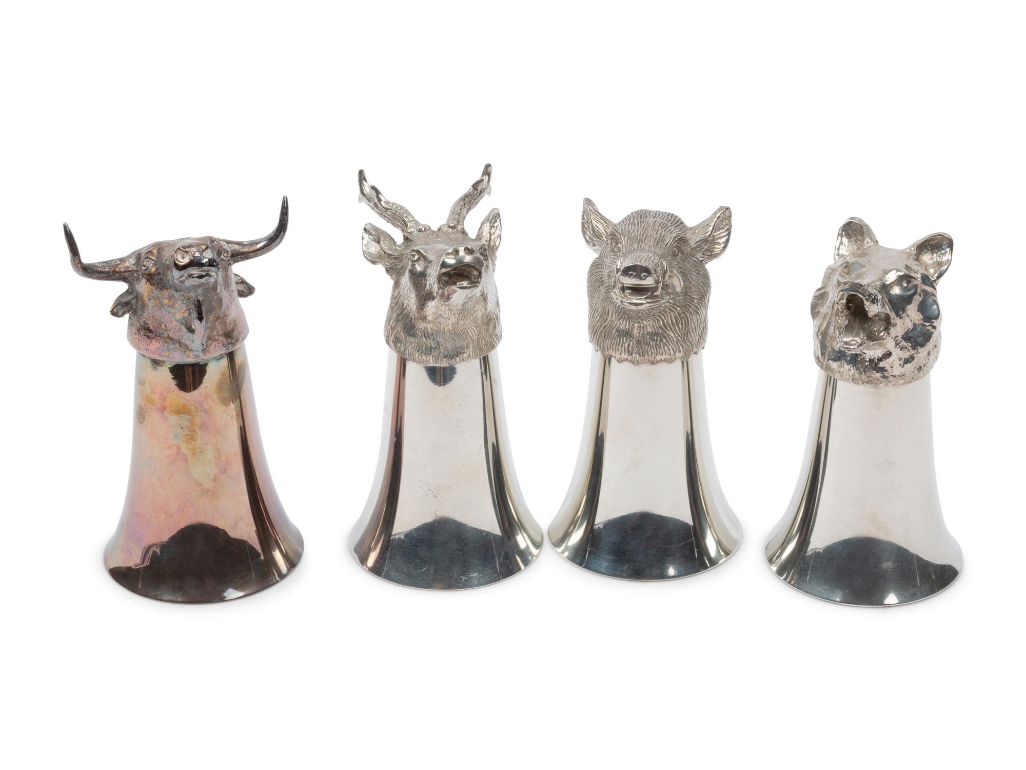 Four Northern European Stirrup Cups