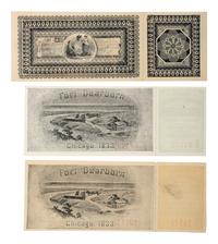 [GENERAL AMERICANA]. World's Columbian Exposition group of tickets and State of Louisiana $5 dollar bonds.