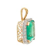 EMERALD AND DIAMOND PENDANT