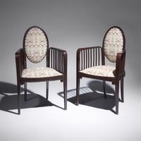 Josef Hoffmann (Austrian, 1870–1956) — Pair of Viennese Secessionist Armchairs, c. 1910