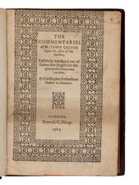 [Religion] Calvin, John. The Commentaries...upon the Actes of the Apostles...