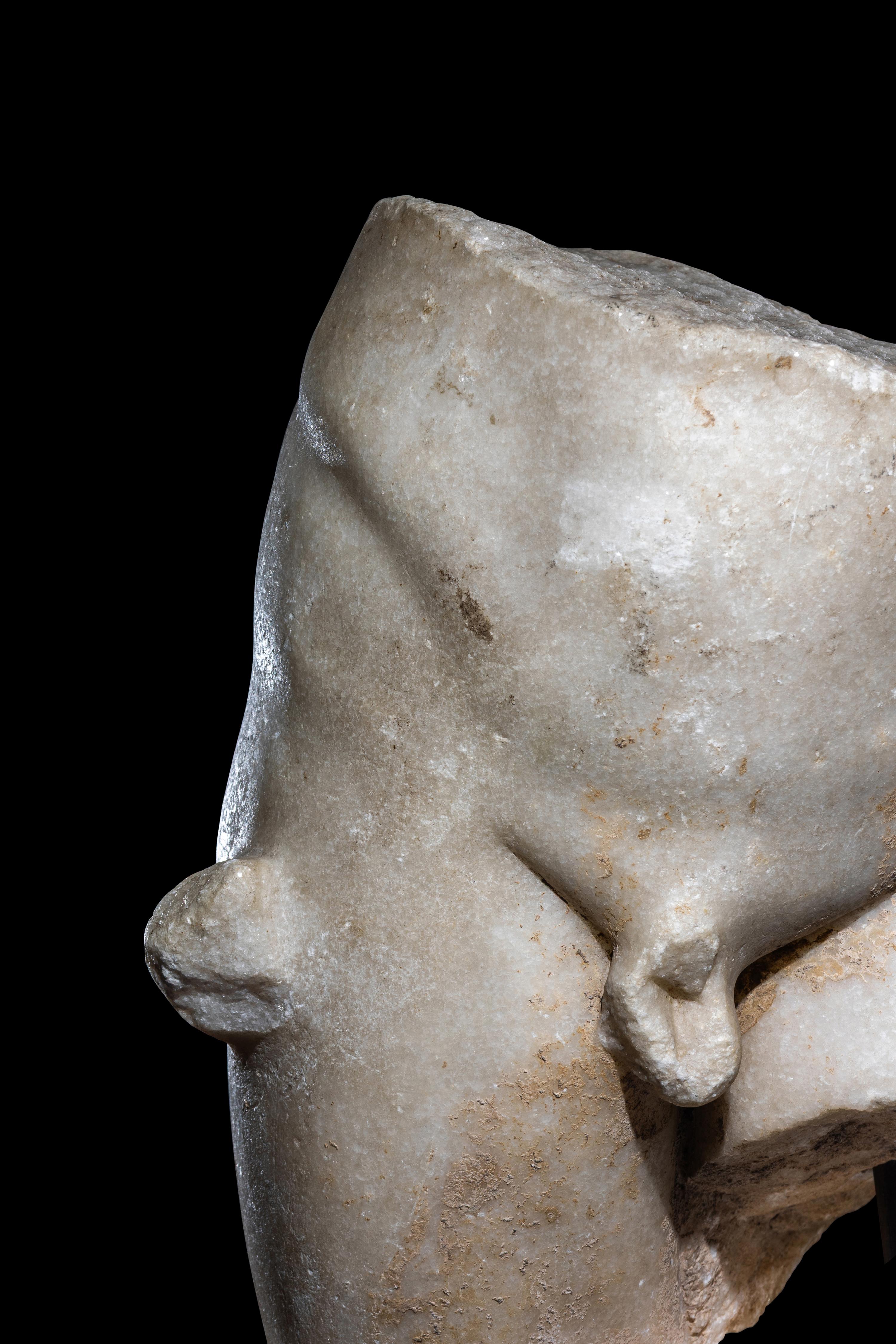 A Roman Marble Lower Torso of a Youth