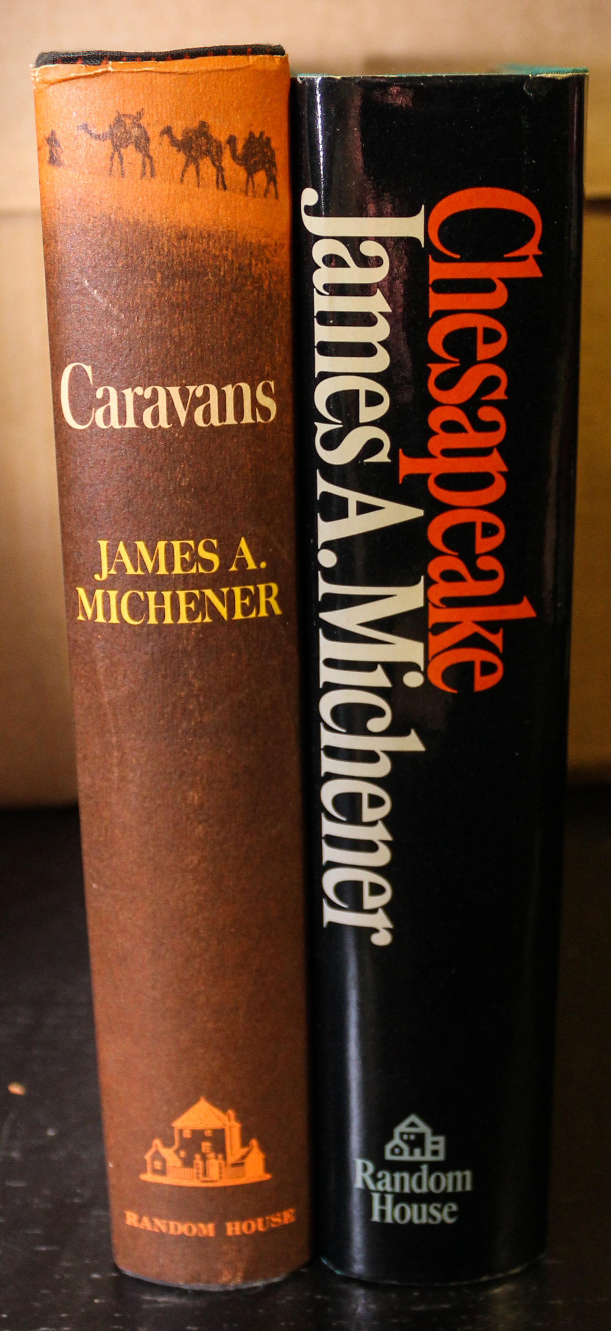MICHENER, JAMES A. Collection of two works by Michener. Both first editions, both signed by author, both with dust jackets.