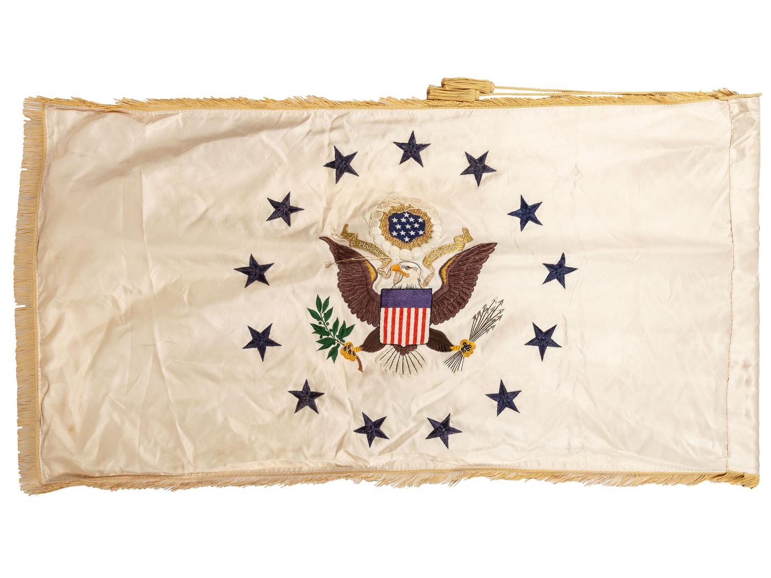 [JOHNSON, Lyndon B. (1908-1973).] A group of political items associated with the administration of President Lyndon B. Johnson and highlighted by a Tiffany & Co. box with presidential seal.