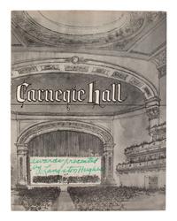 HUGHES, Langston (1902-1967). Print program from the "Tenth Annual Festival of Music and Drama" signed ("Langston Hughes"). Carnegie Hall, New York, 9 February 1963.