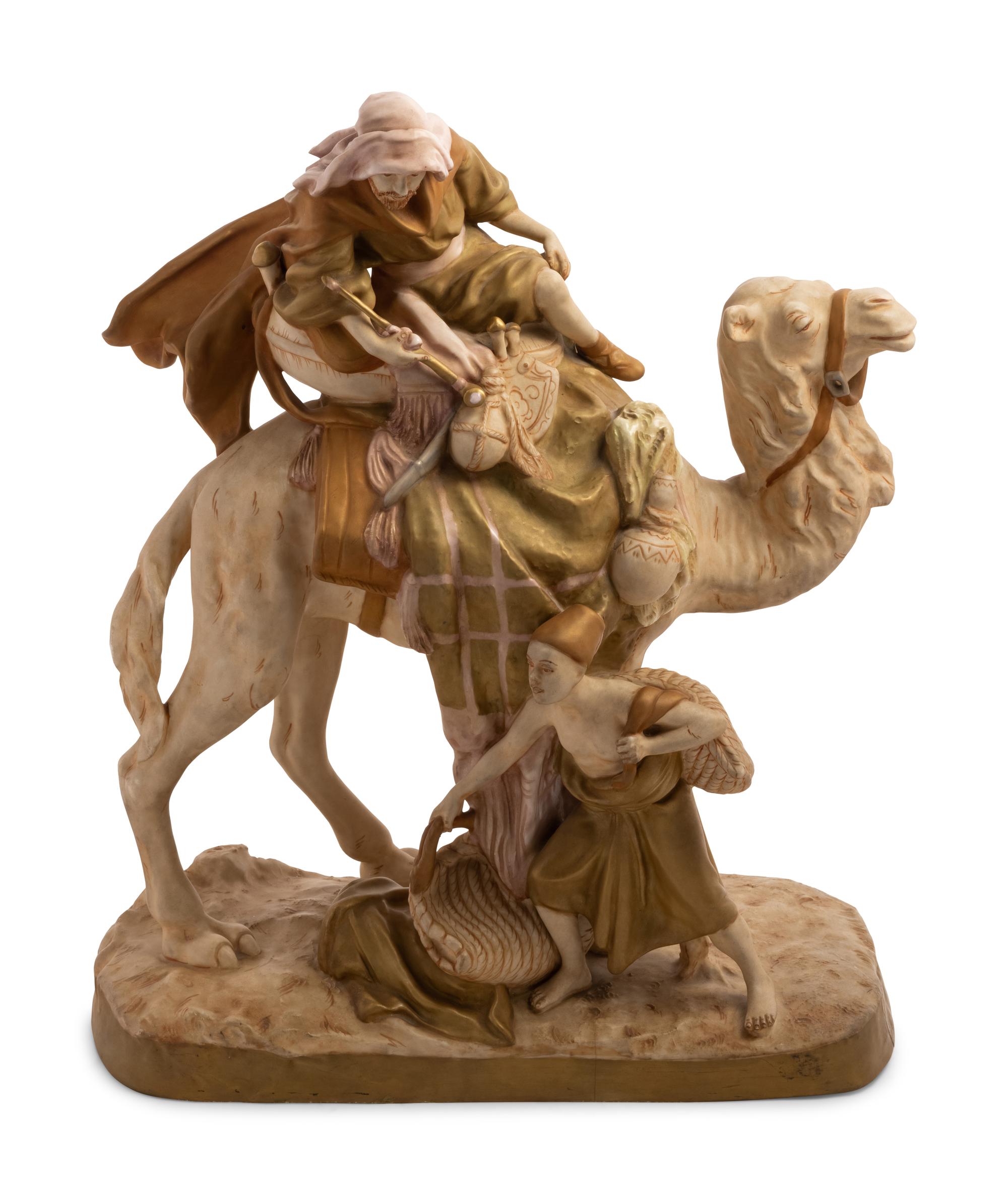A Royal Dux Orientalist Figural Group