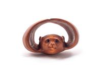 A Japanese Carved Boxwood Netsuke