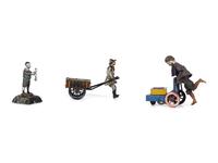 Three Painted Tin Windup Toys