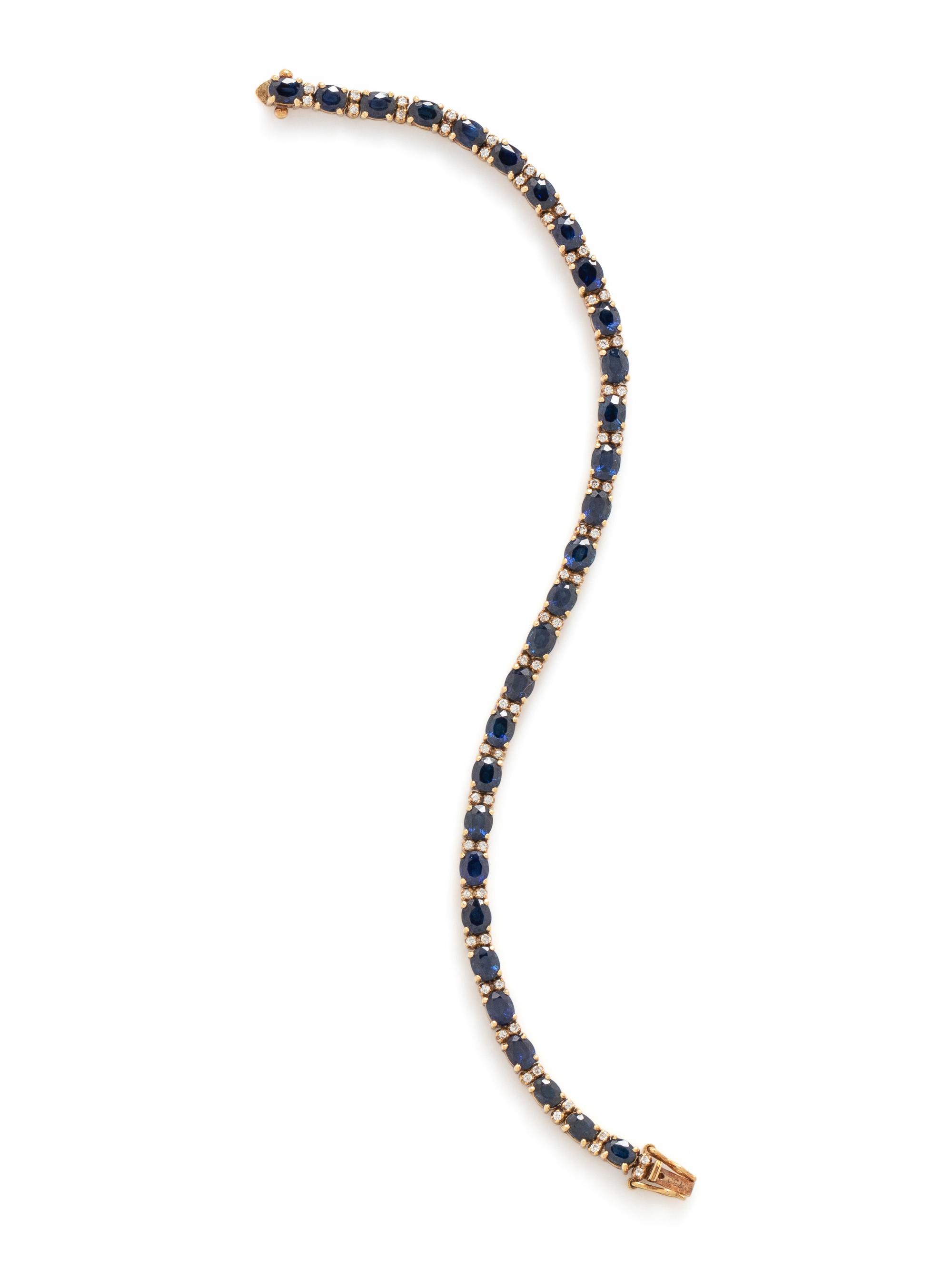 SAPPHIRE AND DIAMOND BRACELET