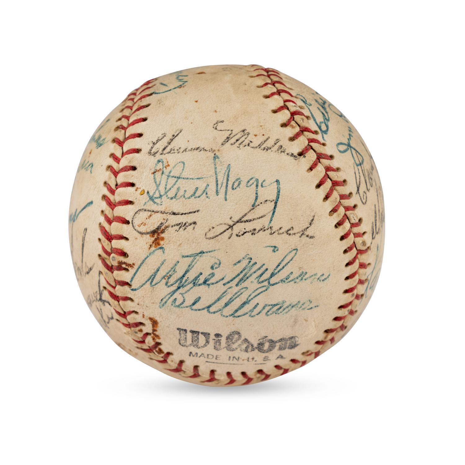 A 1953 Seattle Rainers Team Signed Autograph Baseball