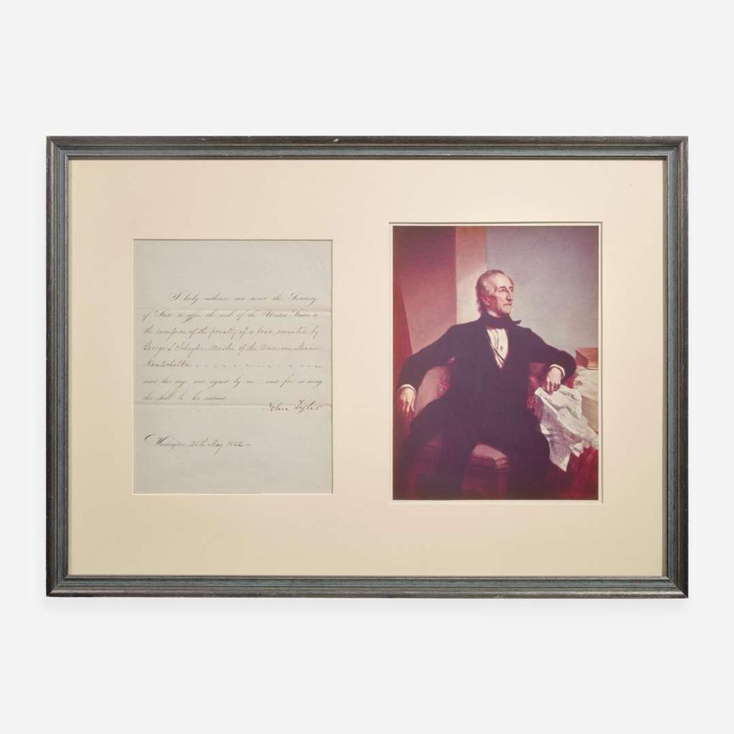 [Presidential] Van Buren, Martin, and John Tyler, and James K. Polk Group of 3 Signed Items