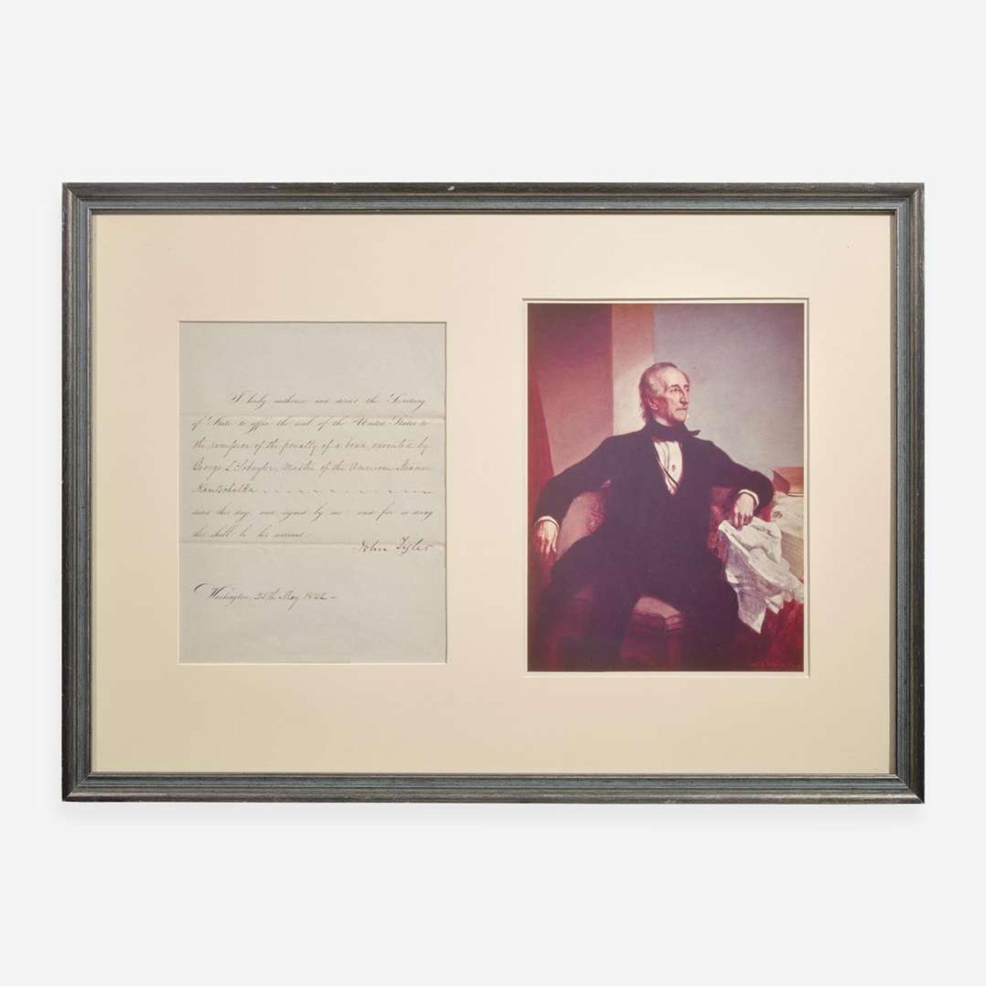 [Presidential] Van Buren, Martin, and John Tyler, and James K. Polk Group of 3 Signed Items