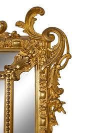 A Napoleon III Style Giltwood Mirror