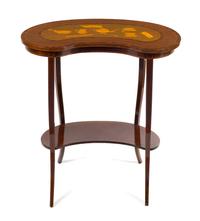 A Continental Marquetry Table Height 27 1/8 x width 27 x depth 16 inches. — LATE 19TH/EARLY 20TH CENTURY