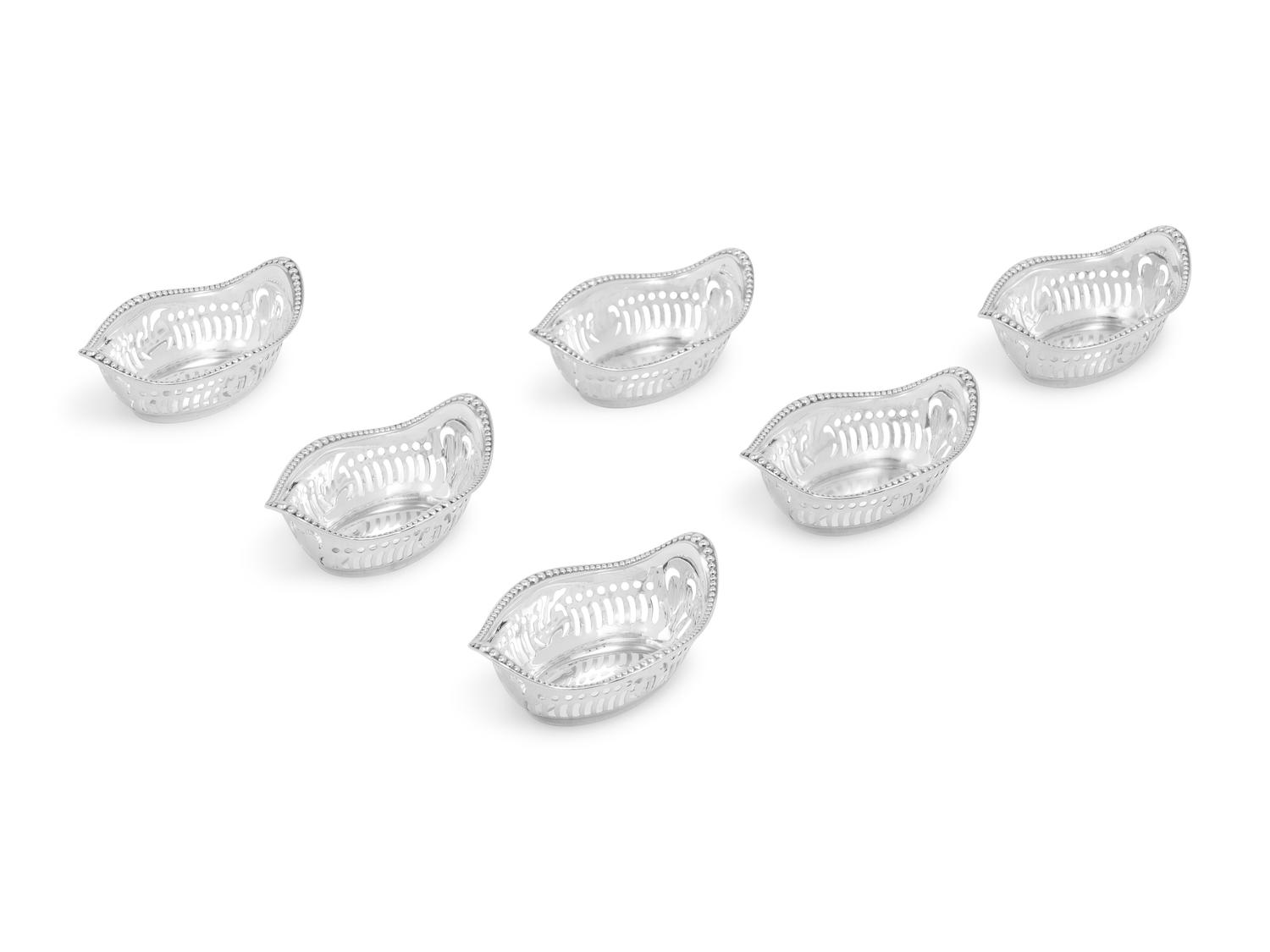 A Set of Six American Silver Nut Dishes