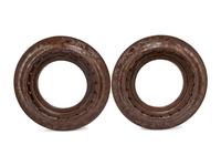 A Pair of Portuguese Embossed Leather Circular Mirrors