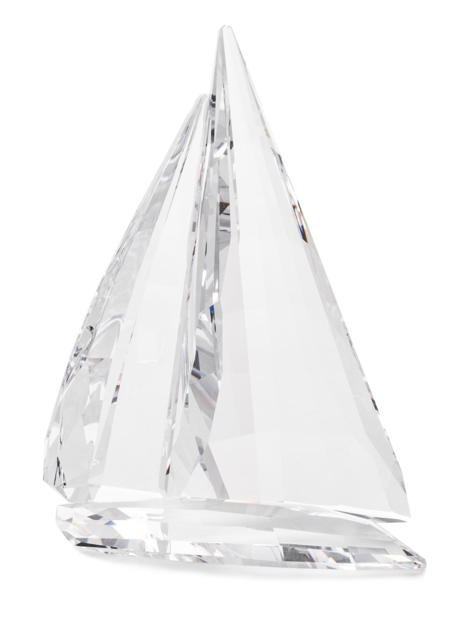 A Swarovski Model of a Sailboat Height 4 inches.