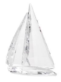 A Swarovski Model of a Sailboat Height 4 inches.