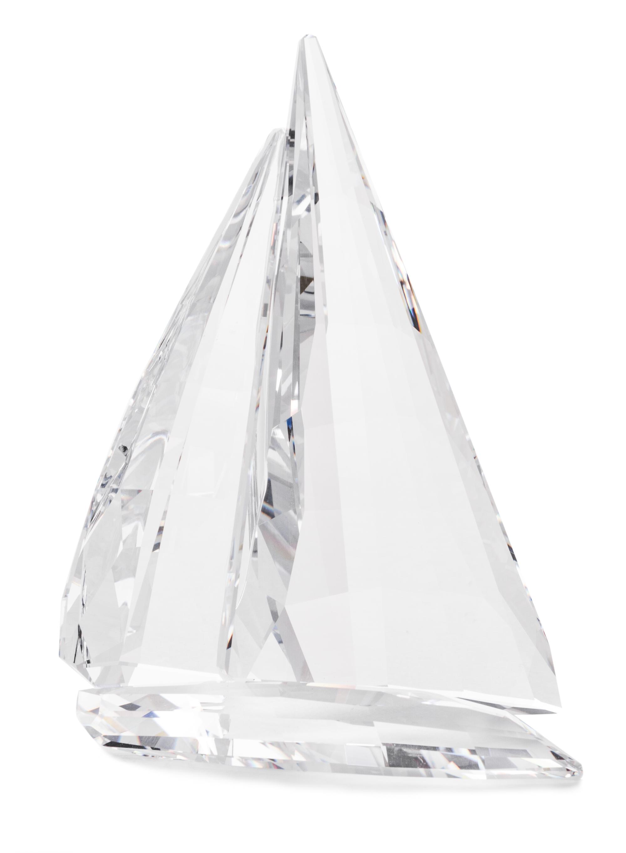 A Swarovski Model of a Sailboat Height 4 inches.