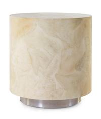 A Parchment Veneered End Table