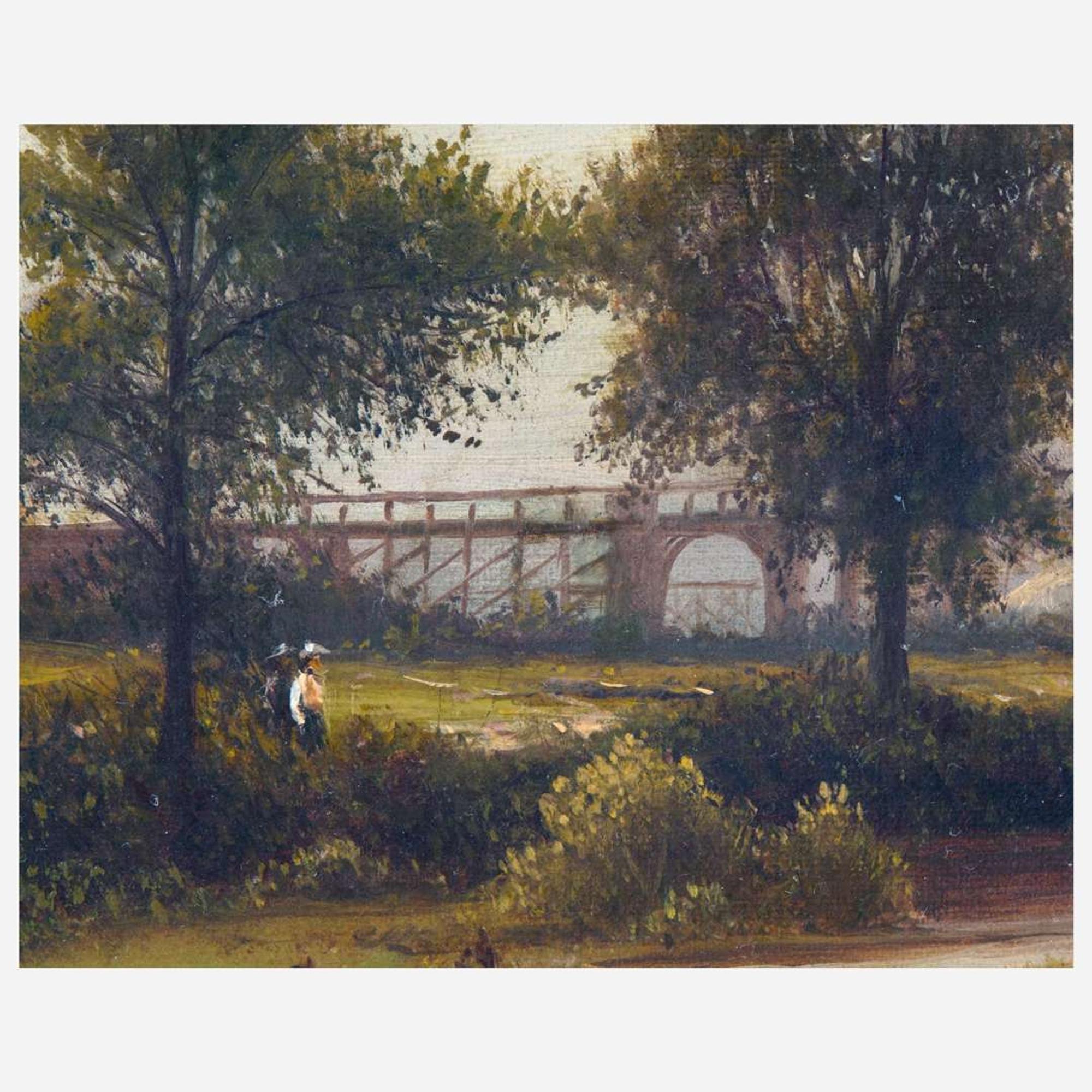 Charles Wilson Knapp (American, 1823–1900) View of Columbia Avenue Bridge, Fairmount Park, Philadelphia