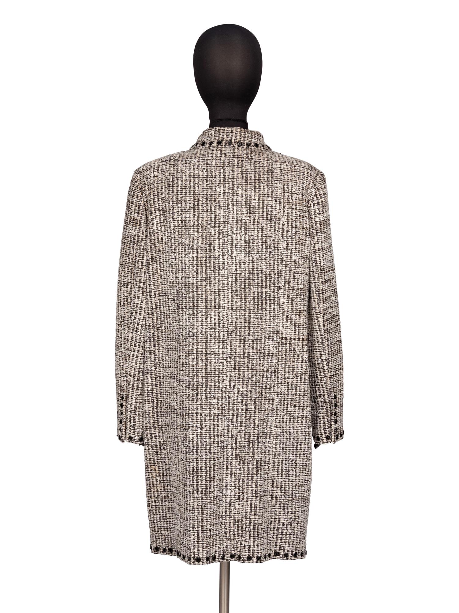 Chanel, Long Tweed Jacket with Snaps