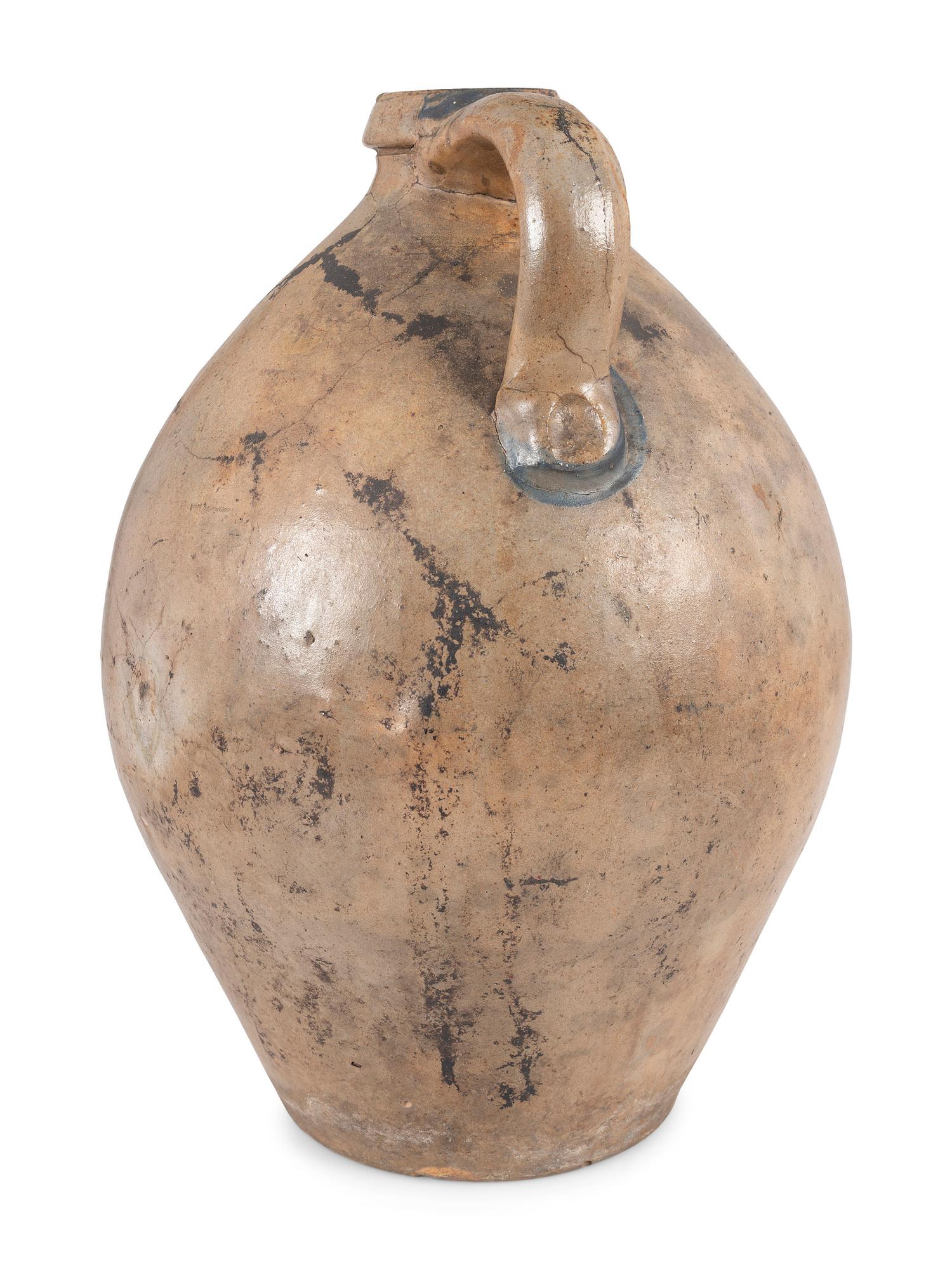 A Moore & Colvin Three Gallon Cobalt Decorated Stoneware Jug
