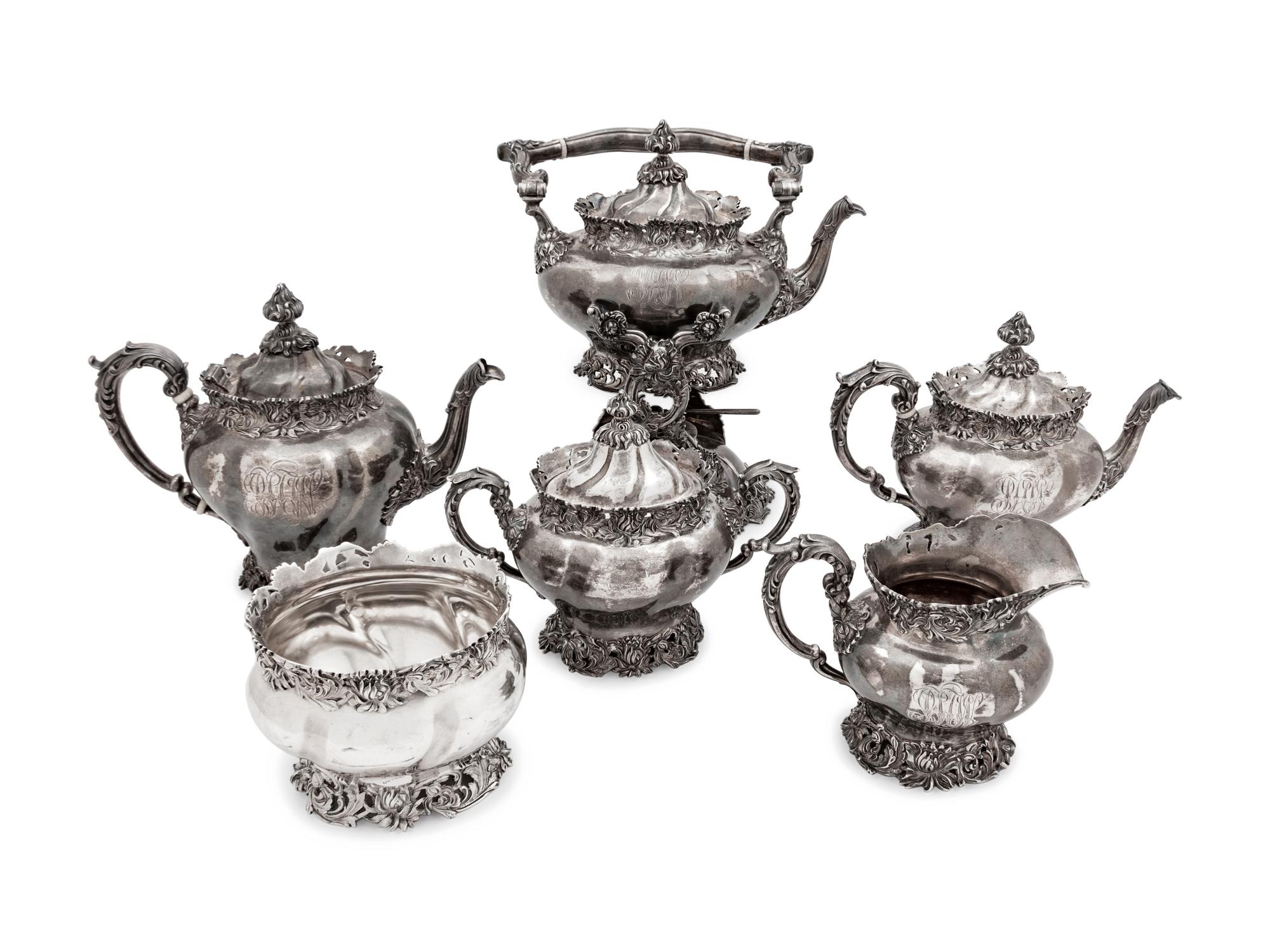An American Silver Six-Piece Tea and Coffee Service