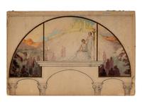 Woman at the Piano and Study for a Mural (a double-sided work)